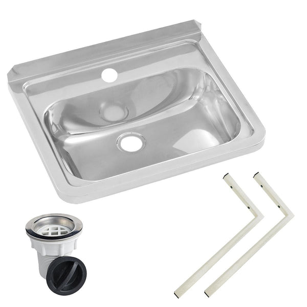 3Monkeez Hb Kit 1 Wall Mounted Hand Basin 1Tap Hole Inc Wall Brackets Plug Waste