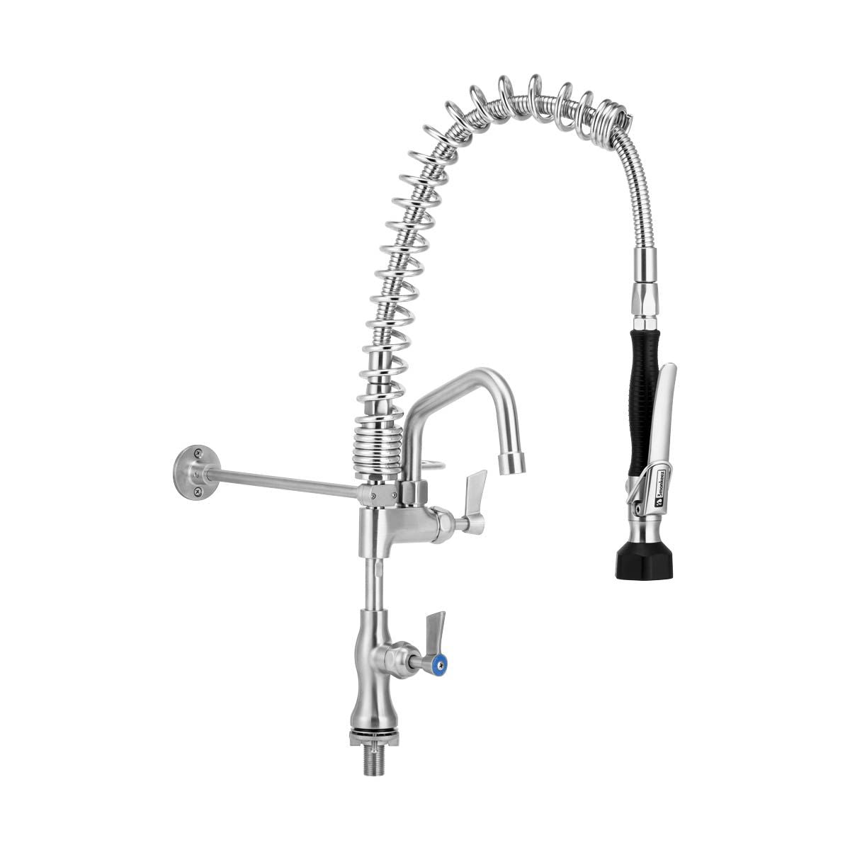 3Monkeez T 3M53106 C Compact Stainless Steel Single Bench Mount Pre Rinse With 6 Pot Filler