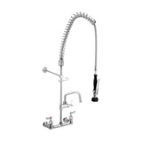 3Monkeez T 3M53449 Stainless Steel Exposed Wall Mounted Pre Rinse Unit With 6 Pot Filler
