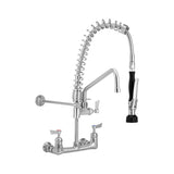 3Monkeez T 3M53473 C Compact Stainless Steel Exposed Wall Mounted Pre Rinse Unit With 12Pot Filler