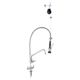 3Monkeez T 3M53512 Stainless Steel Line Retractor Dual Hob Mounted Pre Rinse Unit With12 Pot Filler