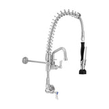 3Monkeez T 3M53706 C Compact Stainless Steel Single Wall Mount Pre Rinse With 6 Pot Filler