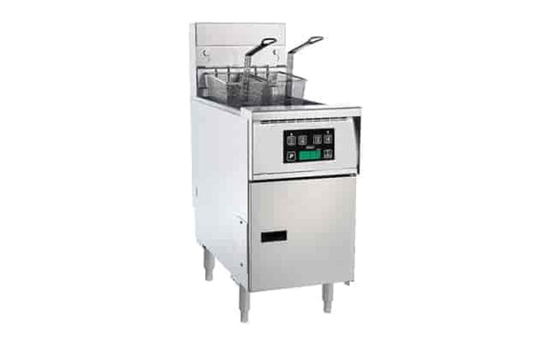 Anets AGP55TC Platinum Series Split Pot Gas Tube Fryer - Computer Control