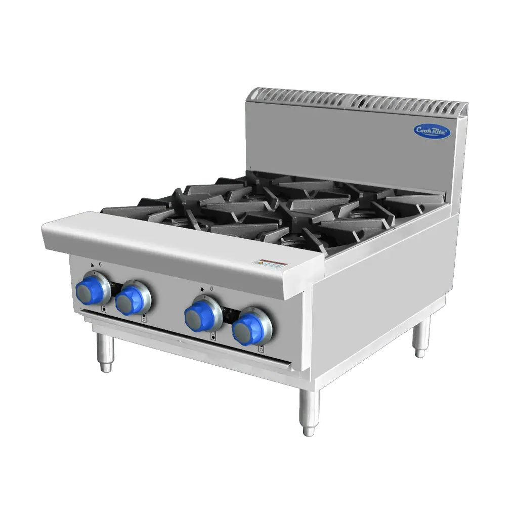 Cookrite AT80G4B-C-LPG, 4 Burner Cook Tops