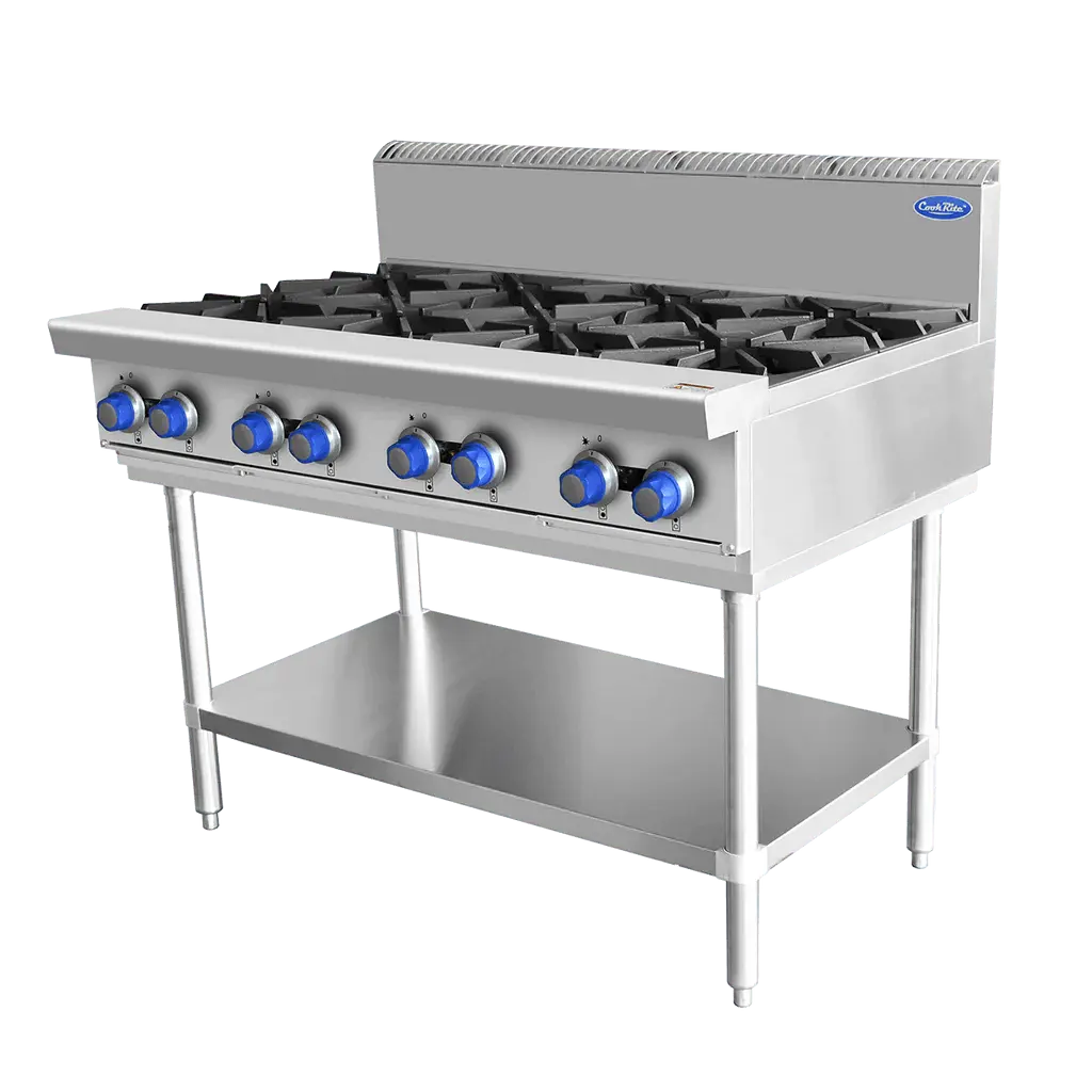 Cookrite AT80G8B-F-NG, 8 Burner Cook Tops