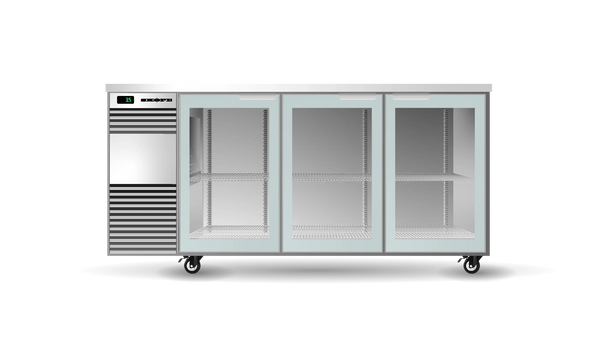 Skope BB.3.GSW BackBar 3 Glass Swing Door Fridge