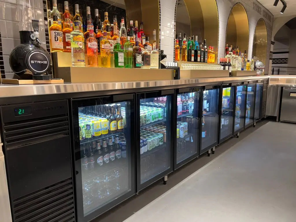Skope BB.4.GSW BackBar 4 Glass Swing Door Fridge