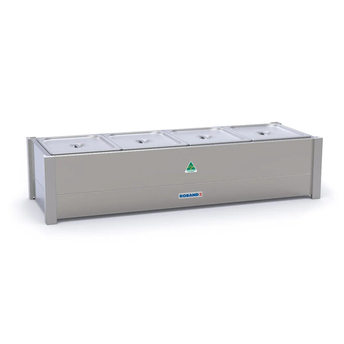 Roband BM14A Hot Bain Marie - Includes Pans and Lids - 4 x 1/2 size, single row