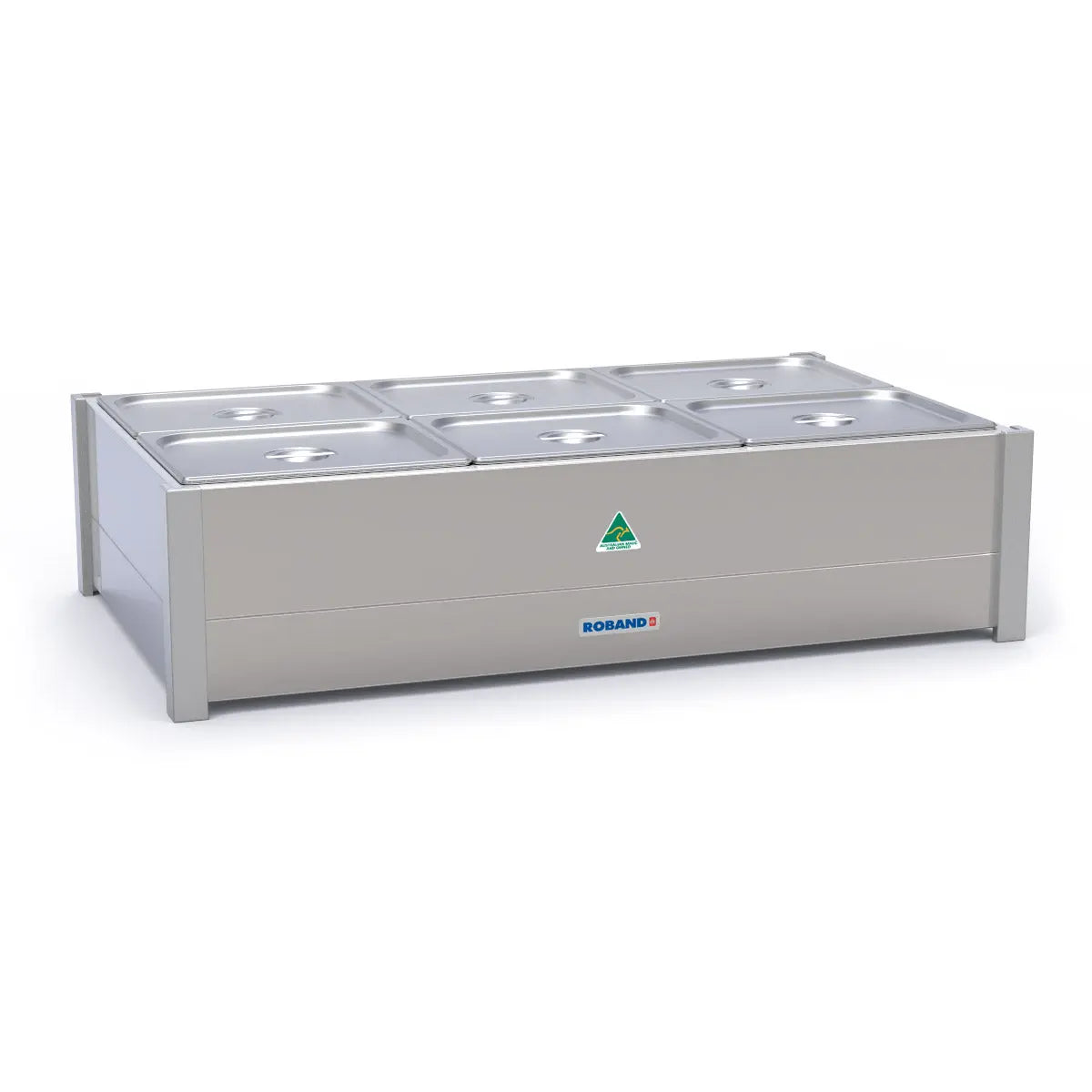 Roband BM23A Hot Bain Marie - Includes Pans and Lids - 6 x 1/2 size, double row