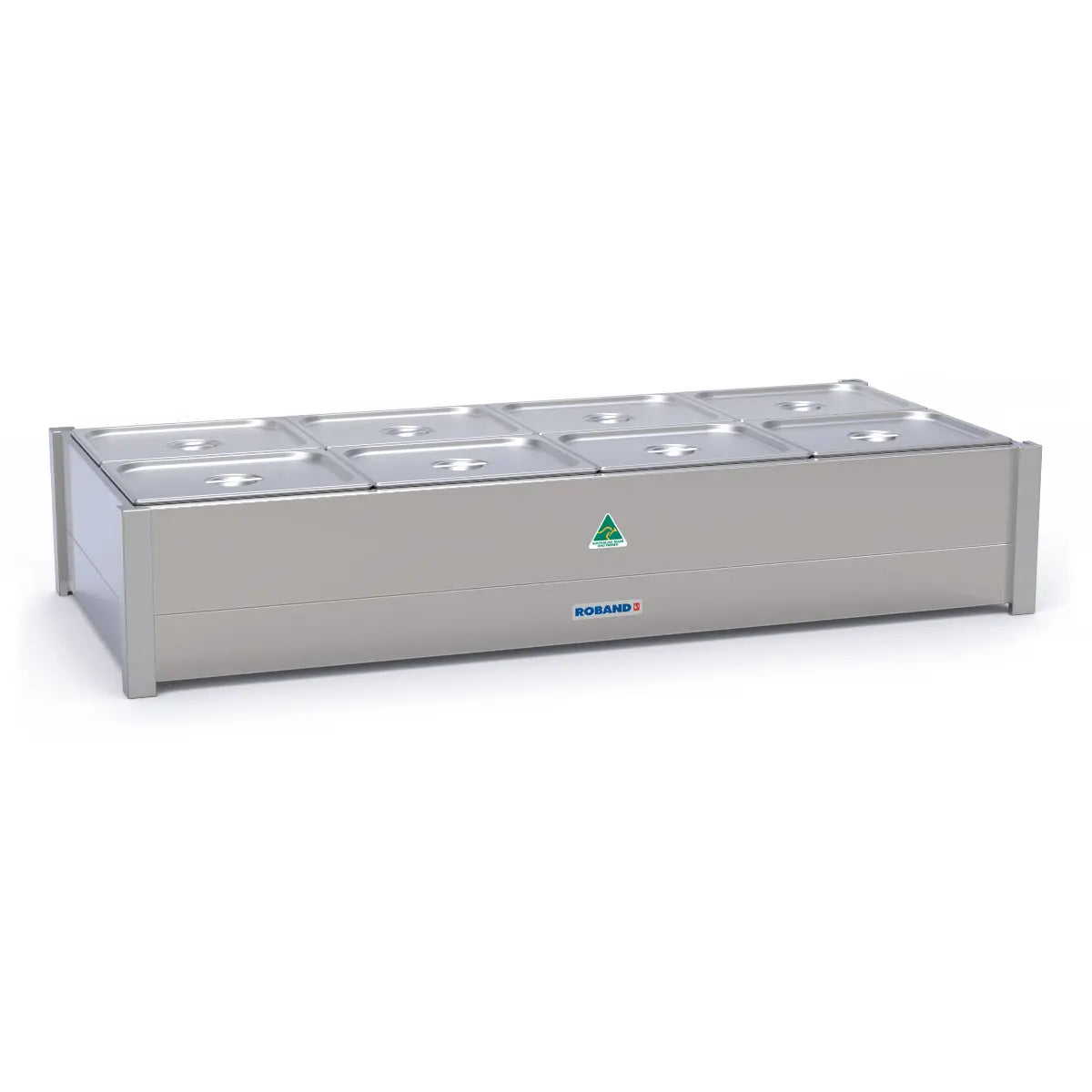 Roband BM24A Hot Bain Marie - Includes Pans and Lids - 8 x 1/2 size, double row