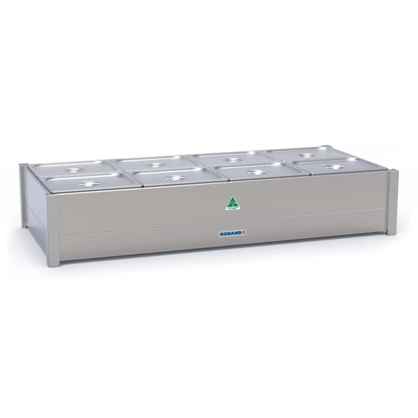Roband BM24A Hot Bain Marie - Includes Pans and Lids - 8 x 1/2 size, double row