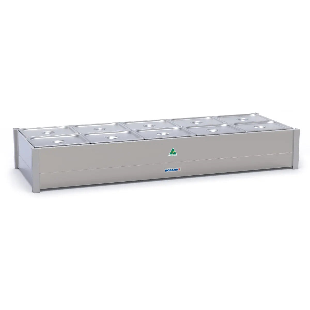 Roband BM25A Hot Bain Marie - Includes Pans and Lids - 10 x 1/2 size, double row