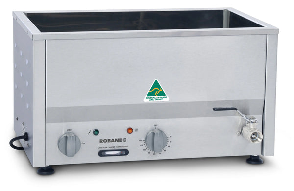 Roband BM2T Counter Top Bain Marie 2 x half size - Thermostat Control, 2 x 1/2 size, Pans not included