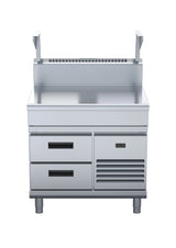 Waldorf 800 BT8900S-RB, 900mm Bench with Salamander Support on Cabinet Base