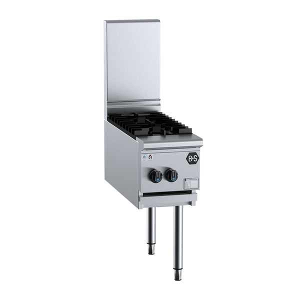 B+S Black BAWBT-SB2R Two Burner Boiling Top Right Hand Wok Attachment