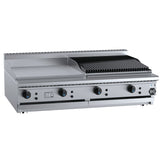B+S Black BT-GRP6-CBR6 Combination 600mm Grill Plate and 600 Char Broiler on Stand