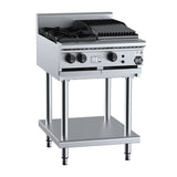B+S Black BT-SB2-CBR3 Combination Two Open Burners and 300mm Char Broiler