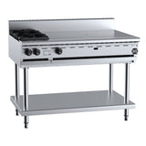 B+S Black BT-SB2-TT9 Combination Two Open Burners and 900mm Target Top on Stand