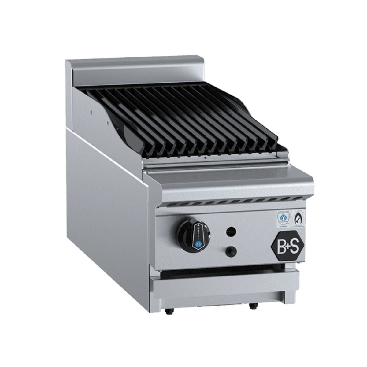 B+S Black CBR-3-BM 300mm Char Broiler Bench Mounted