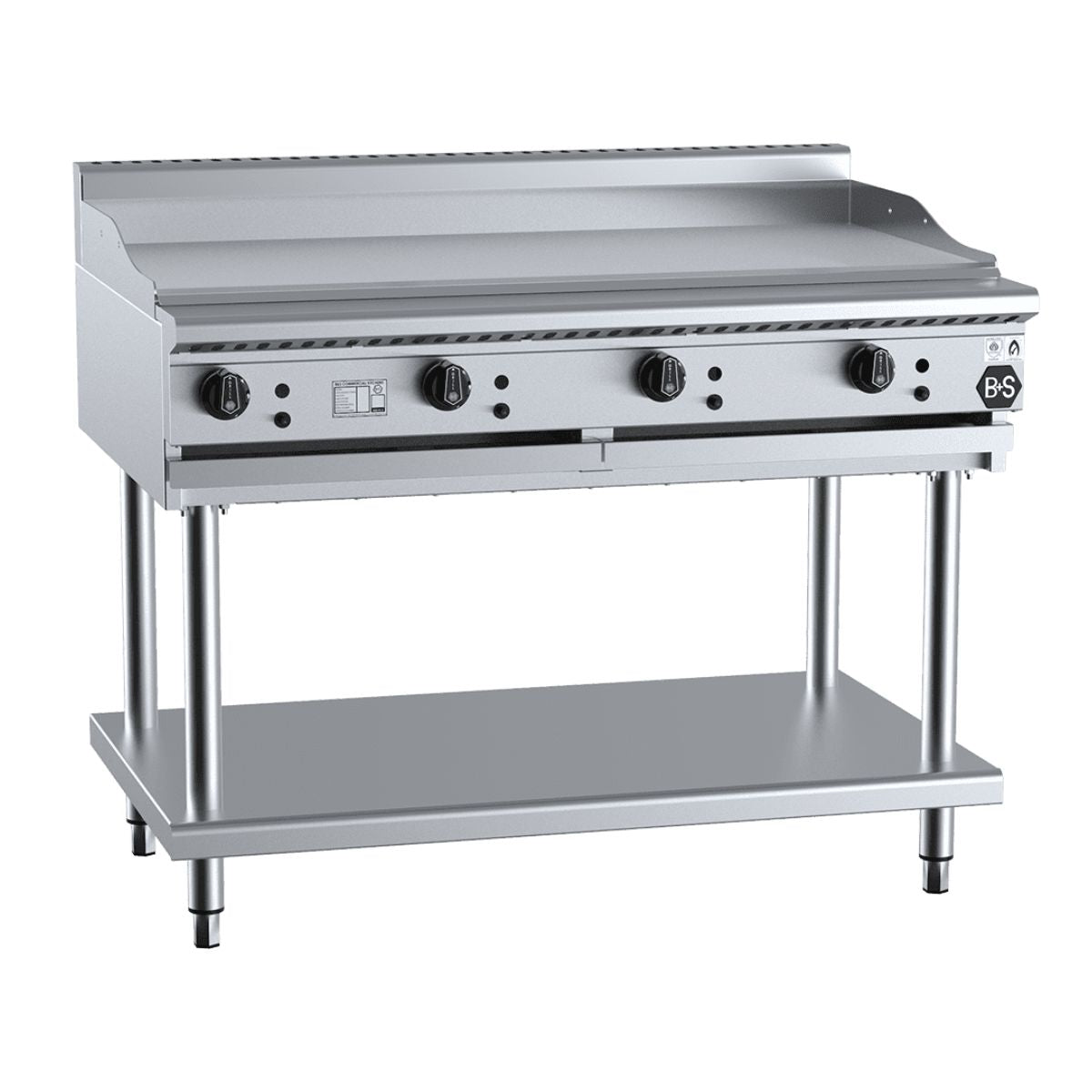 B+S Black GRP-12 1200mm Grill Plate on Stand