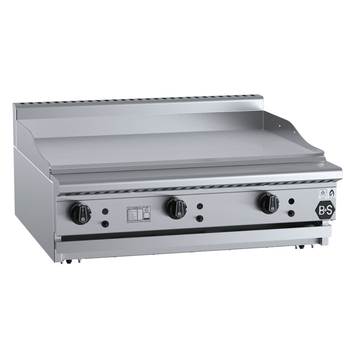 B+S Black GRP-9 900mm Grill Plate on Stand