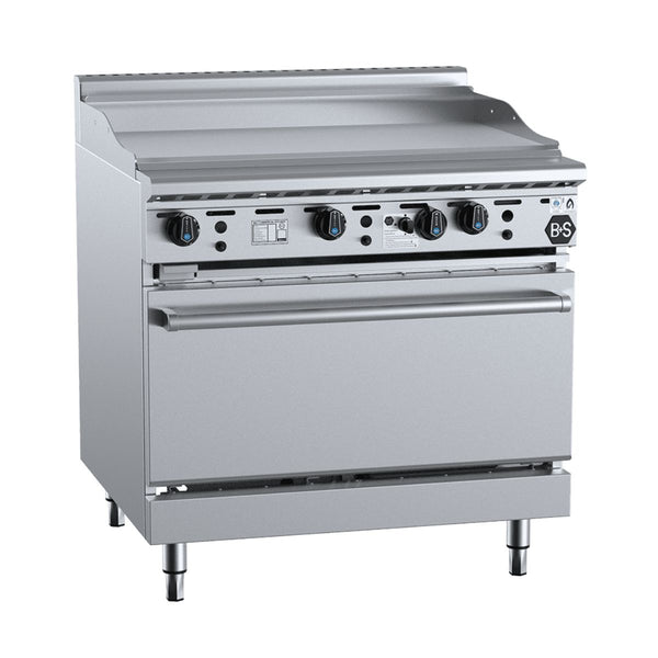 B+S Black OV-GRP9 Oven with 900mm Grill Plate