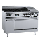 B+S K+ KOV-SB6-GRP3 Combination Oven with Six Open Burners and 300mm Grill Plate