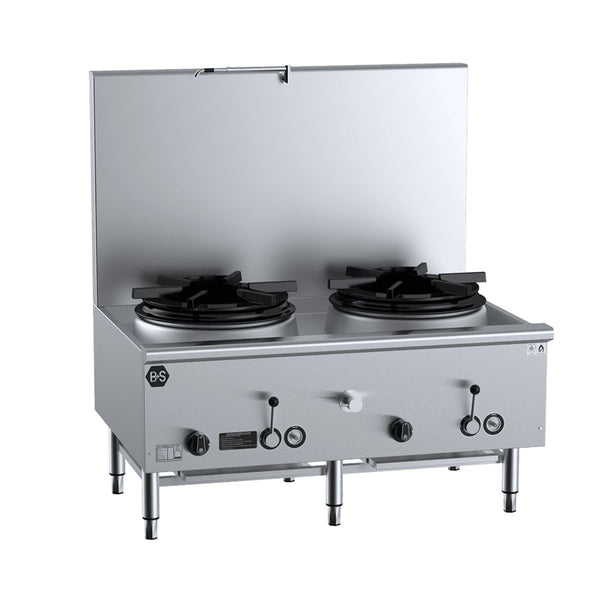B+S Black UFWWSPD-2 Two Hole Deluxe Waterless Stock Pot Steamer
