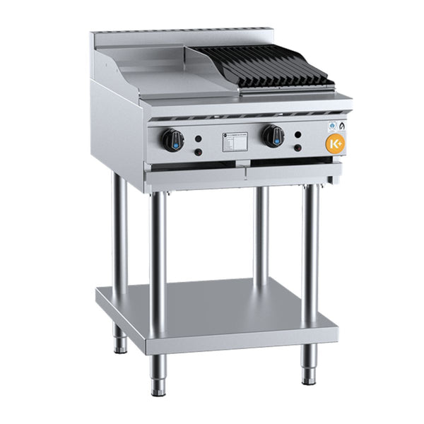 B+S K+ KBT-GRP3-CBR3 Combination 300mm Grill Plate and 300mm Char Broiler on Stand
