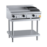 B+S K+ KBT-GRP6-CBR3 Combination 600mm Grill Plate and 300mm Char Broiler on Stand