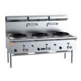 B+S K+ UFWWK-3 Three Hole Waterless Wok Table