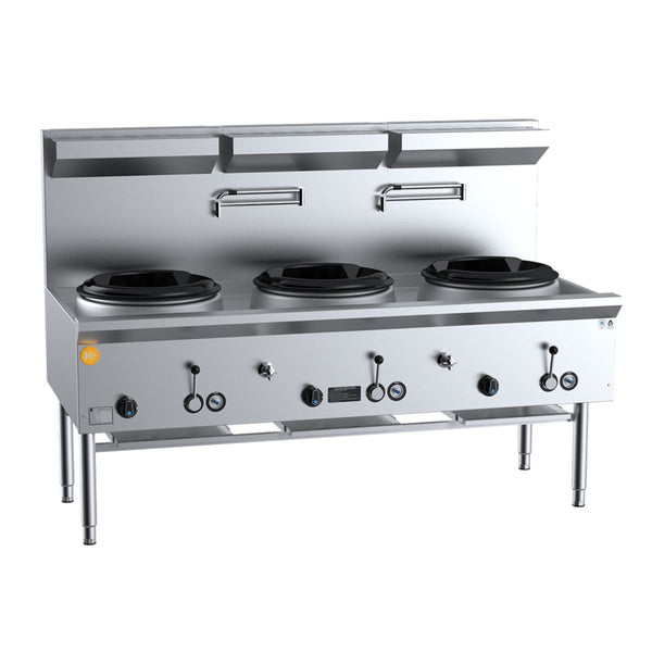 B+S K+ UFWWK-3 Three Hole Waterless Wok Table