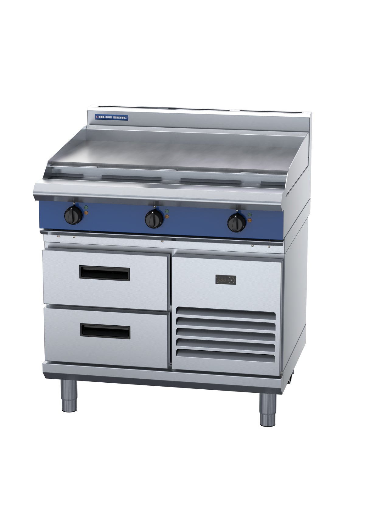 Blue Seal Evolution E516S-RB, 6 Hot Plate Sealed Hob Cooktop with Refrigerated Base