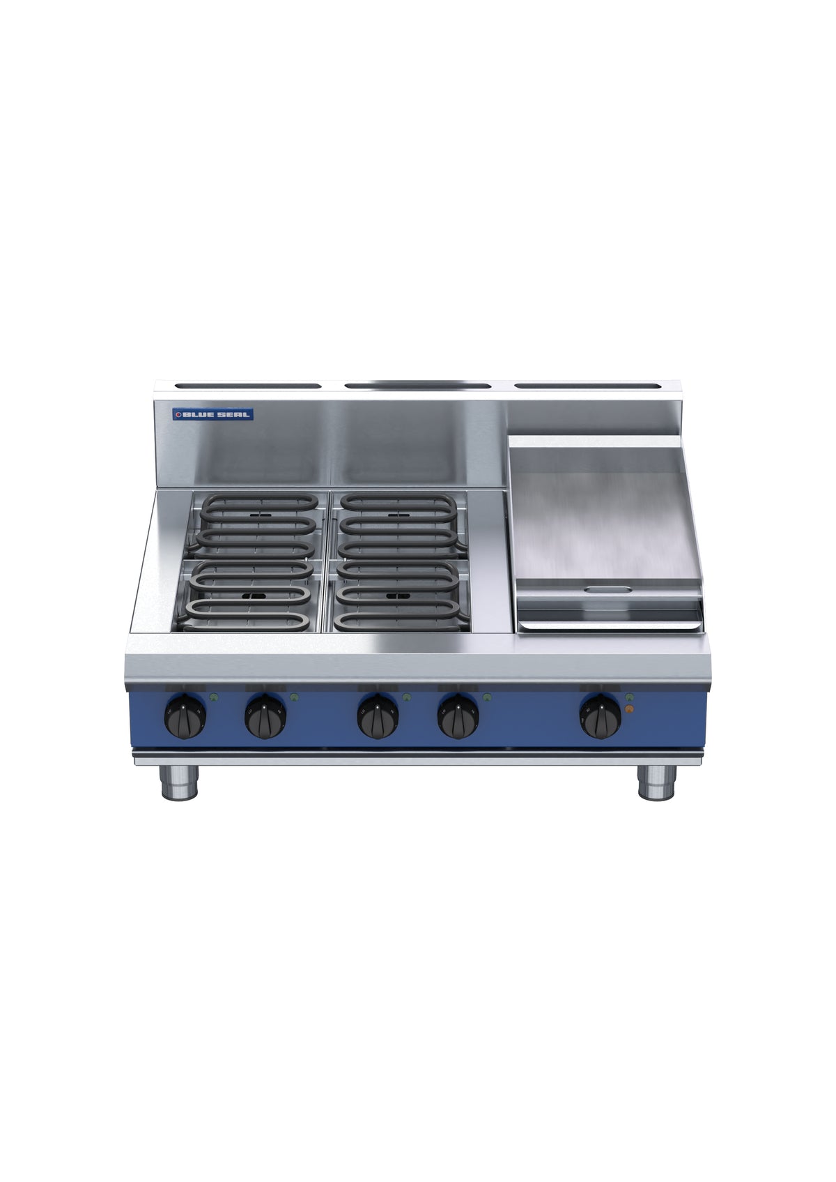 Blue Seal Evolution E516C-B, 4 Element with 300mm Griddle Cooktop with Bench Base