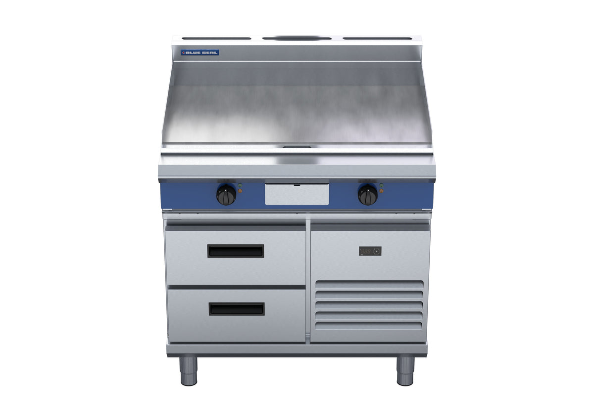 Blue Seal Evolution EP516-RB, 900mm Griddle with Refrigerated Base