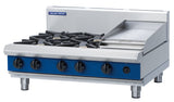 Blue Seal Evolution G516C-B, 4 Burner with 300mm Griddle Cooktop with Bench Base
