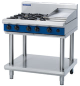 Blue Seal Evolution G516C-LS, 4 Burner with 300mm Griddle Cooktop with Leg Stand