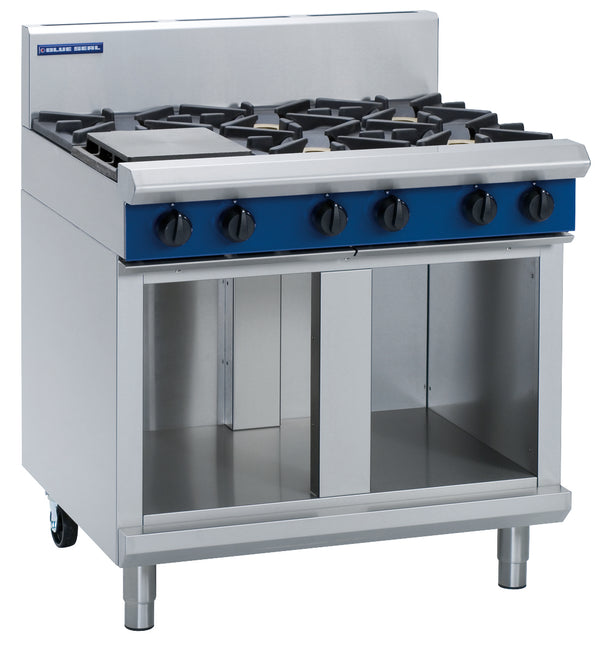 Blue Seal Evolution G516D-CB, 6 Burner Cooktop with Cabinet Base