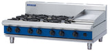 Blue Seal Evolution G518C-B, 6 Burner with 300mm Griddle Cooktop with Bench Base