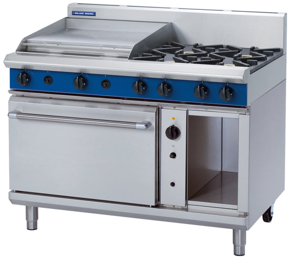 Blue Seal Evolution G58B, 4 Burner with 600mm Griddle Fan-Forced Oven Range