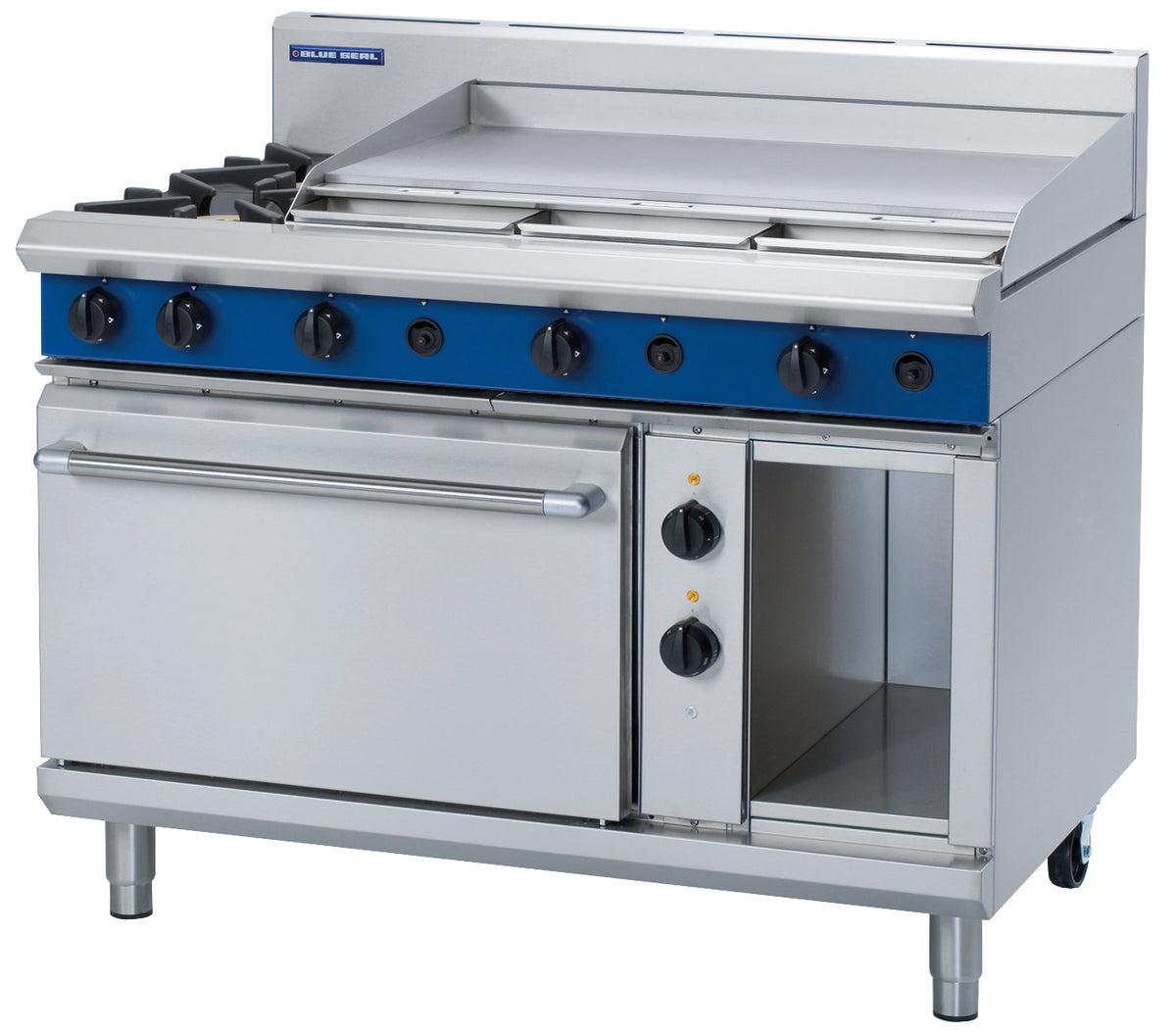 Blue Seal Evolution GE508A, 2 Burner with 900mm Griddle Oven Range