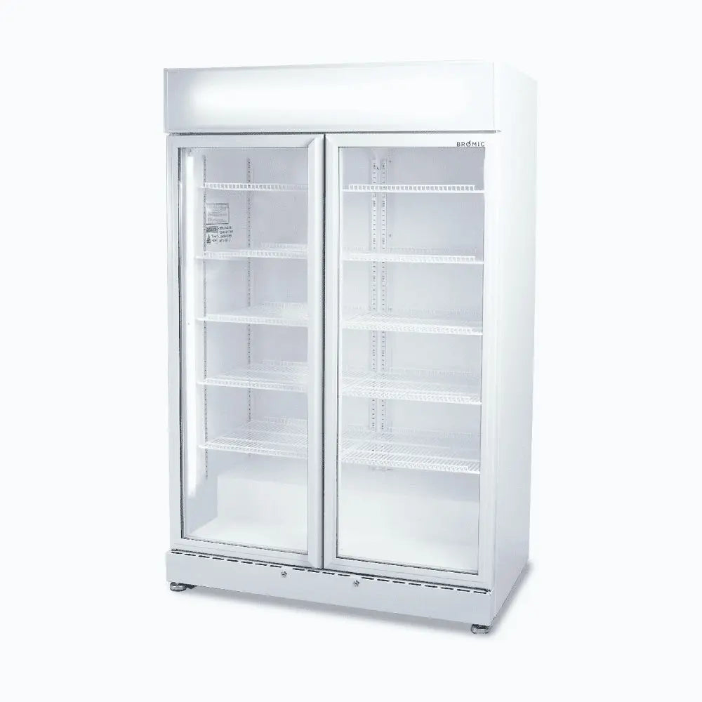Bromic GM1000LW ECO Upright Display Fridge Flat Glass Door LED - 960L