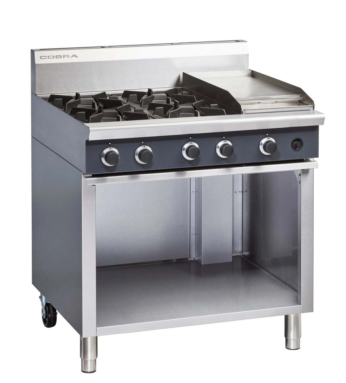 Cobra C9C, 4 Burner with 300mm Griddle Cooktop with Cabinet Base