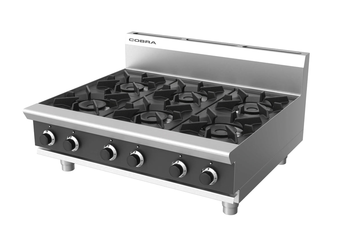Cobra C9D-B, 6 Burner Cooktop with Bench Base