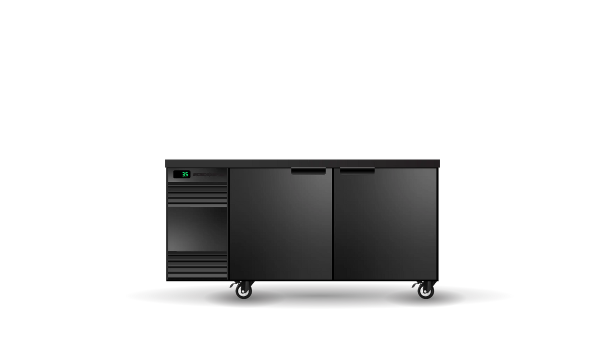 Skope CL.2.SSW, 2 Solid Swing Door CounterLine Back Bar Fridge