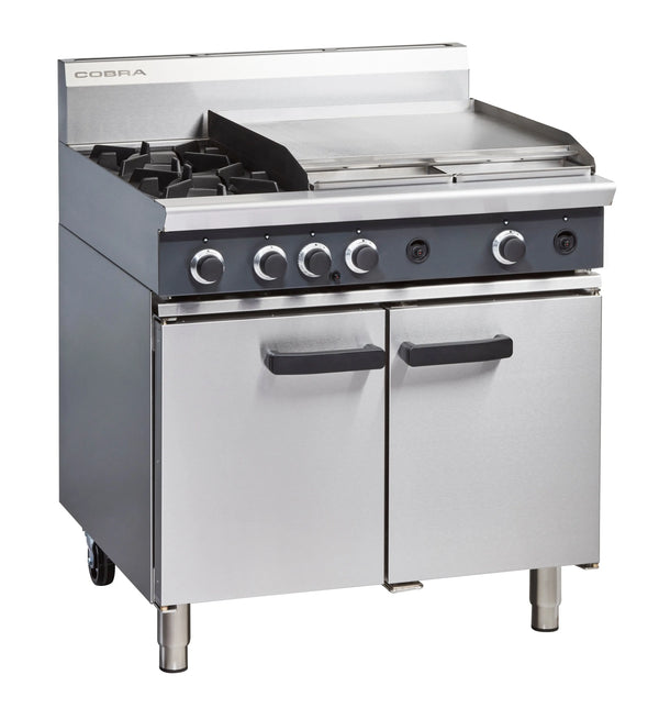 Cobra CR9B, 2 Burner with 600mm Griddle Oven Range