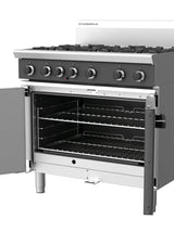 Cobra CR9D, 6 Burner Oven Range