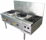 Goldstein CWA2B2, 2 Burner Air Cooled Chinese Wok with the Choice of a Heavy Duty Dual Ringed Burner, an Energy Efficient Mongolian Burner, or a Heavy Duty Duckbill Burner, along with 2 Extra Open Burners