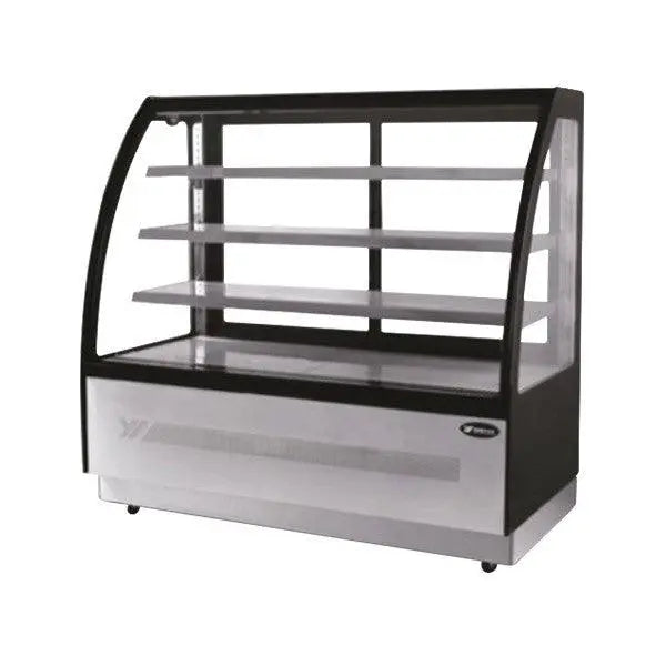 Atosa DF097D, Curved Glass Countertop Cake Fridge 290L