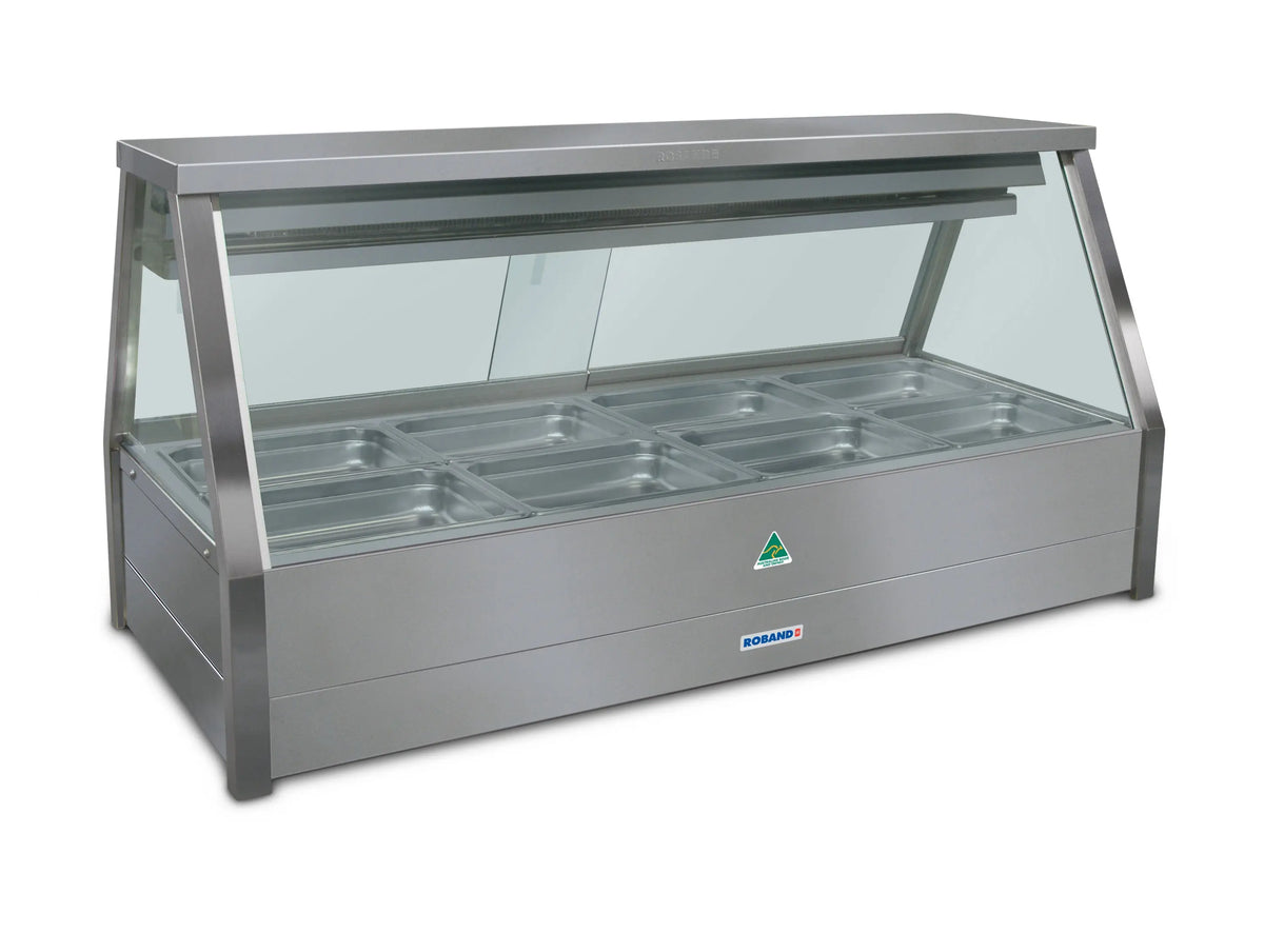 Roband EFX24RD Straight Glass Refrigerated Display Bar - COLD PLATE &amp; CROSS FIN COIL - PIPED &amp; FOAMED ONLY (NO MOTOR) - 8 x 1/2 size, double row